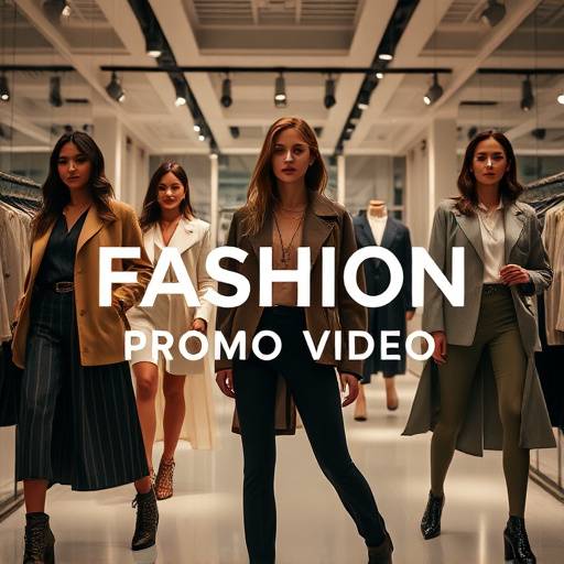 A stylish and modern promotional video for 'Elegance Boutique' showcasing their latest fashion collection with professional models and sophisticated lighting.