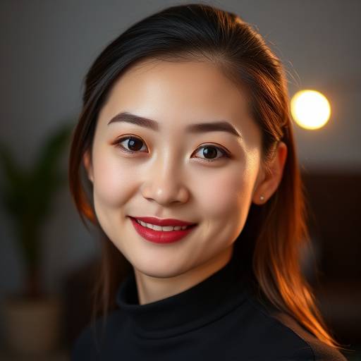 Portrait of Ava Chen, the Lead Video Editor at Stellaris Studios.